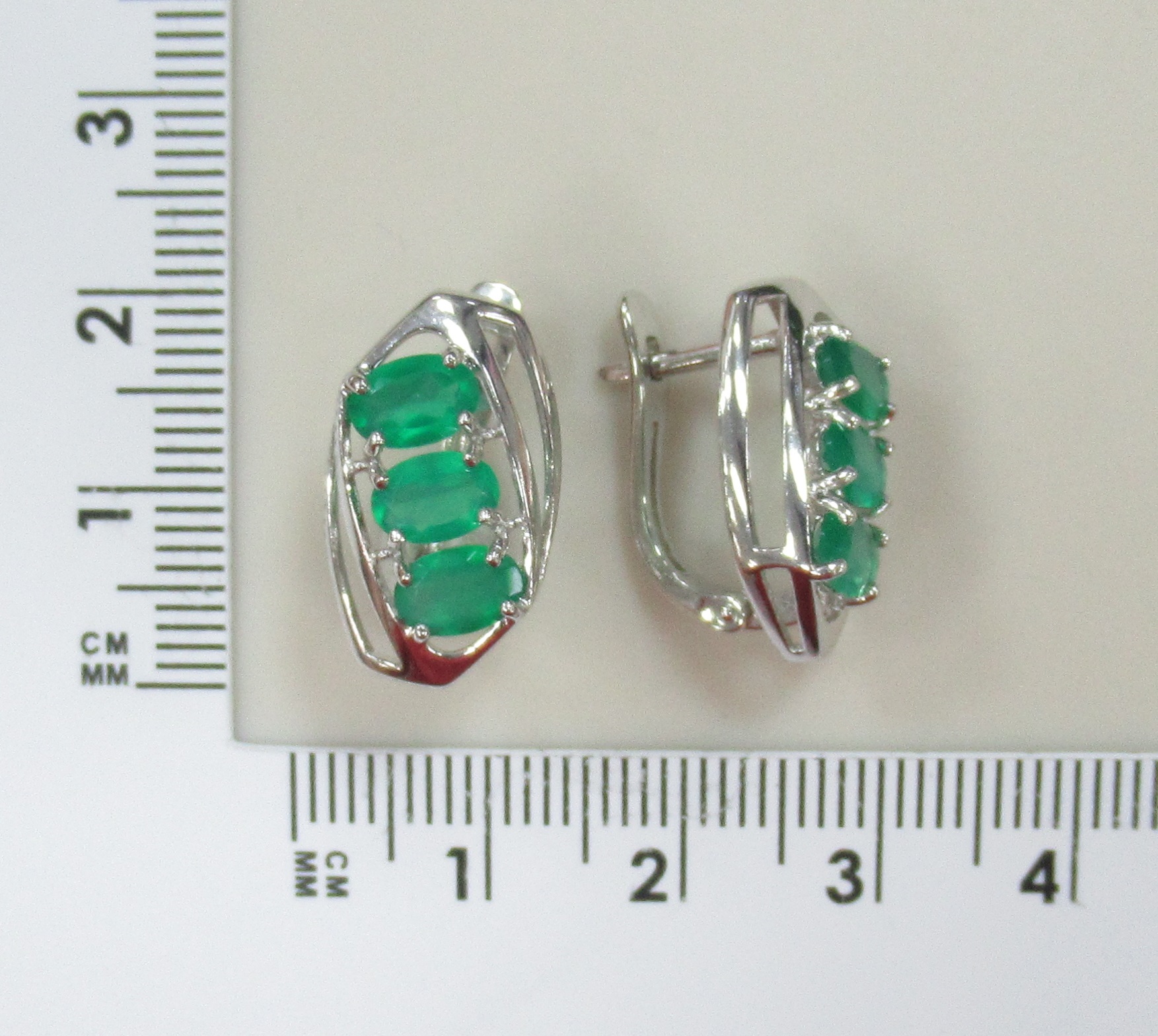 Серебряные серьги с агатами